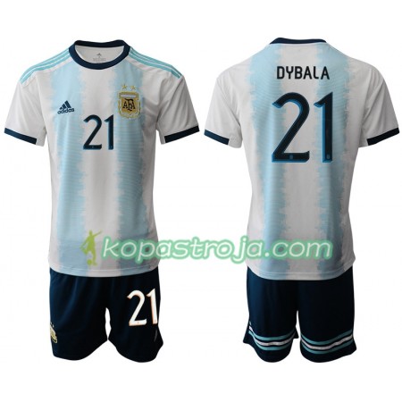 Billiga Fotbollströjor Argentina DYBALA 21 Barn Hemma tröja Copa América 2019 Kortärmad